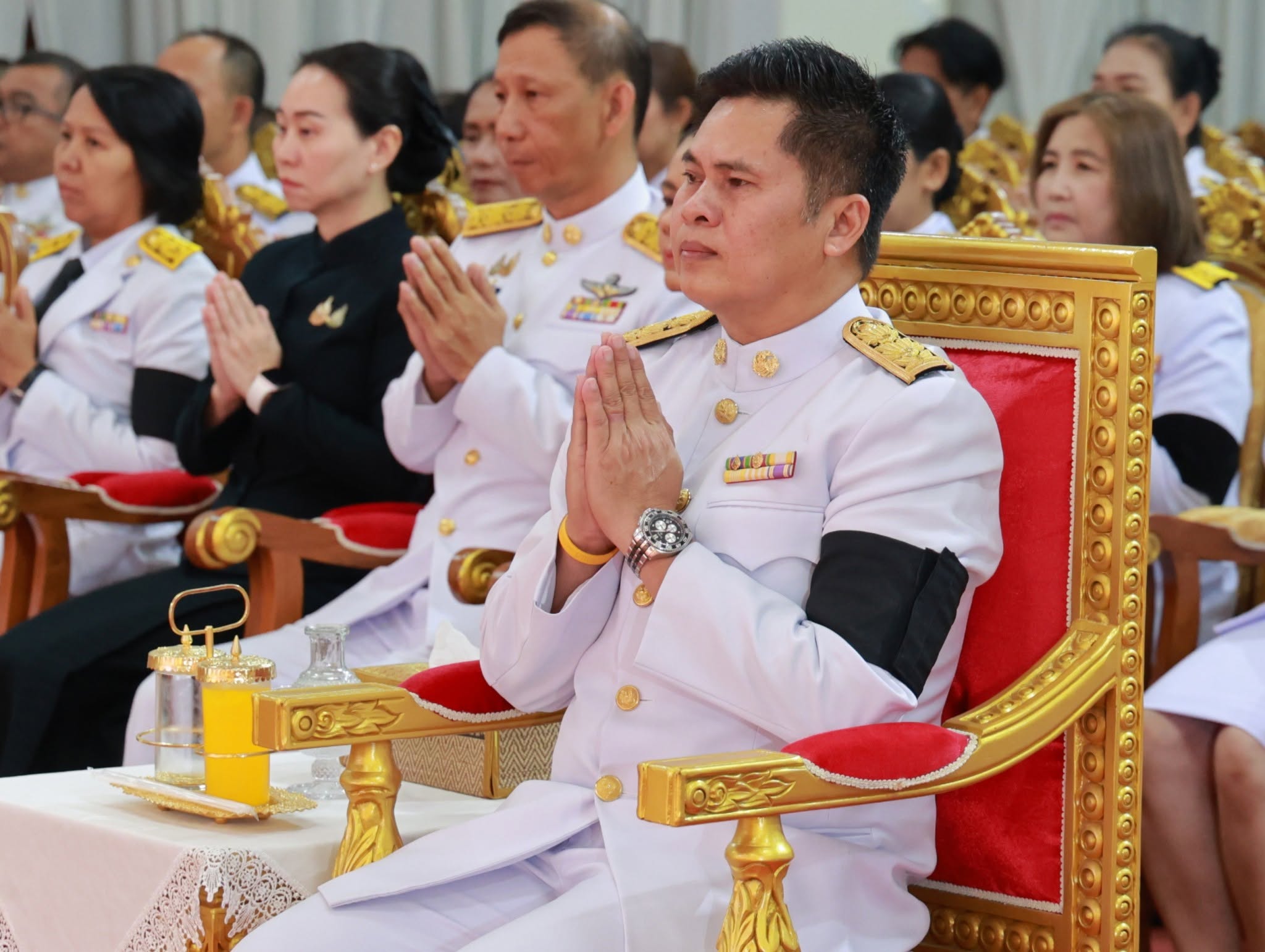 title - ปฏิรูปที่ดินจังหวัดเพชรบุรี มอบหมายให้ นางสาวขวัญใจ เพชรสวน นักวิชาการปฏิรูปที่ดินชำนาญการ ร่วมพิธีบําเพ็ญกุศลสวดพระอภิธรรม อุทิศถวายแด่ สมเด็จพระเจ้าลูกเธอ เจ้าฟ้าพัชรกิติยาภา นเรนทิราเทพยวดี กรมหลวงราชสาริณีสริพัชร มหาวัชร ราชธิดา